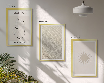 Set tablouri decorative Linii minimaliste de nisip soare