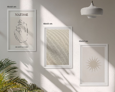 Set tablouri decorative Linii minimaliste de nisip soare