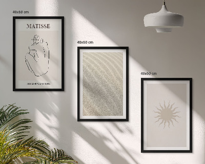 Set tablouri decorative Linii minimaliste de nisip soare