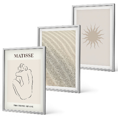 Set tablouri decorative Linii minimaliste de nisip soare
