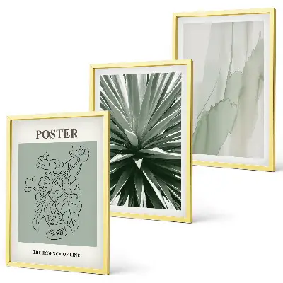 Set tablouri pentru dormitor cu modele de plante în verde
