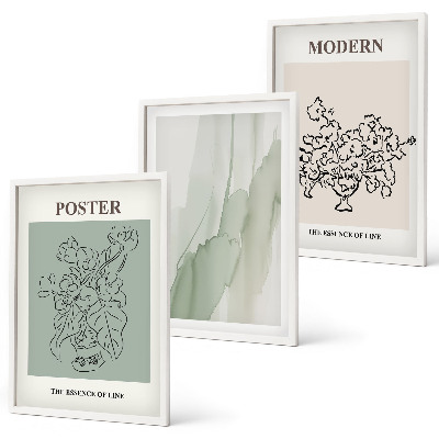 Set tablouri decorative Flori într-o vază modernă