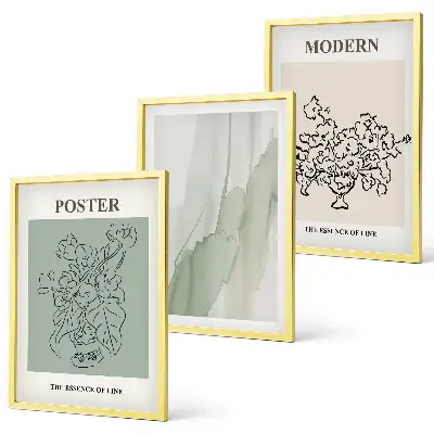Set tablouri decorative cu model flori într-o vază modernă