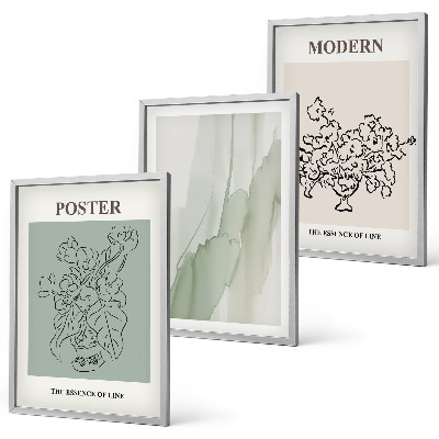 Set tablouri decorative Flori într-o vază modernă