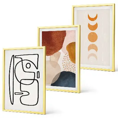 Set tablouri decorative cu model abstract în culori
