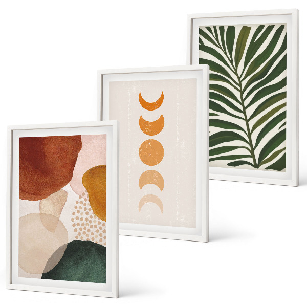 Set tablouri pentru dormitor Forme abstracte de frunze
