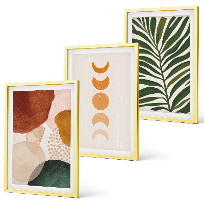 Set tablouri pentru dormitor Forme abstracte de frunze
