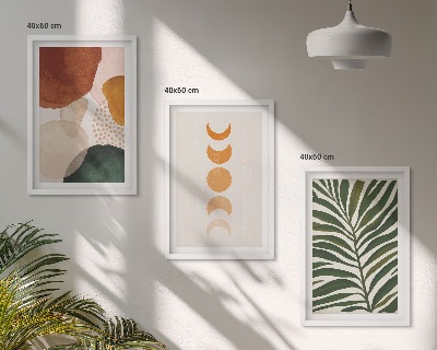 Set tablouri pentru dormitor Forme abstracte de frunze