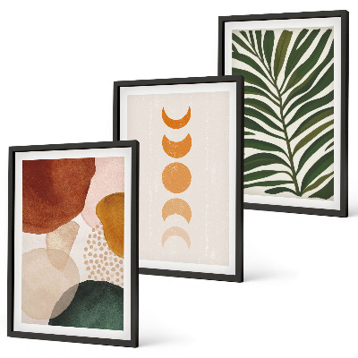 Set tablouri pentru dormitor Forme abstracte de frunze