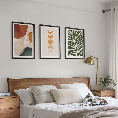 Set tablouri pentru dormitor Forme abstracte de frunze