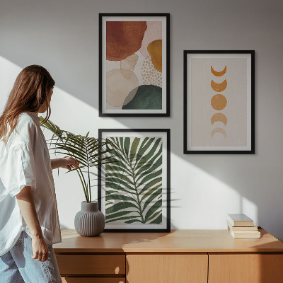 Set tablouri pentru dormitor Forme abstracte de frunze