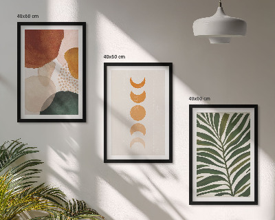 Set tablouri pentru dormitor Forme abstracte de frunze