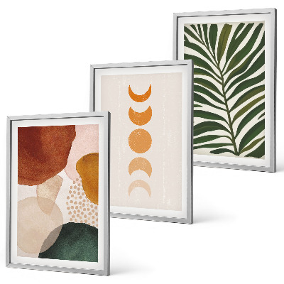 Set tablouri pentru dormitor Forme abstracte de frunze