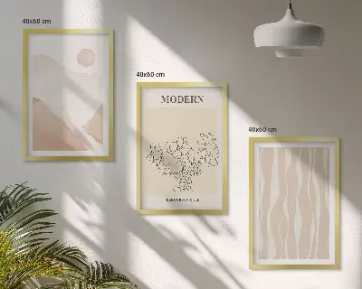 Set tablouri decorative cu forme abstracte în culori variate