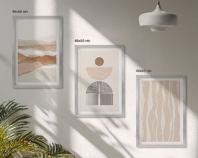 Set tablouri pentru dormitor Geometrie abstractă a peisajului natural