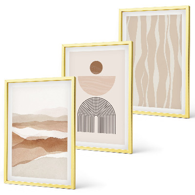 Set tablouri pentru dormitor Geometrie abstractă a peisajului natural