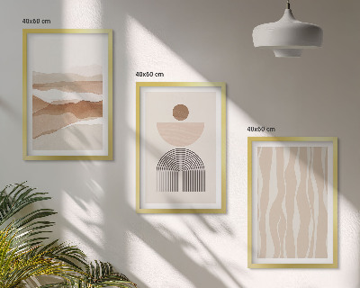 Set tablouri pentru dormitor Geometrie abstractă a peisajului natural