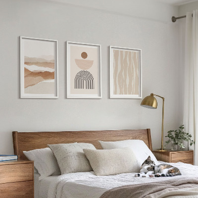 Set tablouri pentru dormitor Geometrie abstractă a peisajului natural
