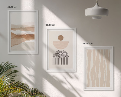 Set tablouri pentru dormitor Geometrie abstractă a peisajului natural
