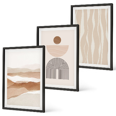 Set tablouri pentru dormitor Geometrie abstractă a peisajului natural