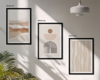 Set tablouri pentru dormitor Geometrie abstractă a peisajului natural