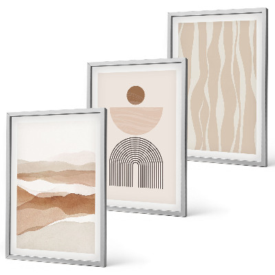 Set tablouri pentru dormitor Geometrie abstractă a peisajului natural