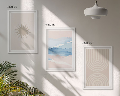 Set tablouri pentru dormitor Valuri de soare linii abstracte pastel