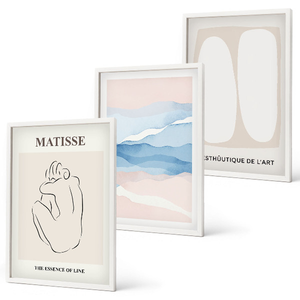 Set tablouri pentru dormitor Formele abstracte ale lui Matisse