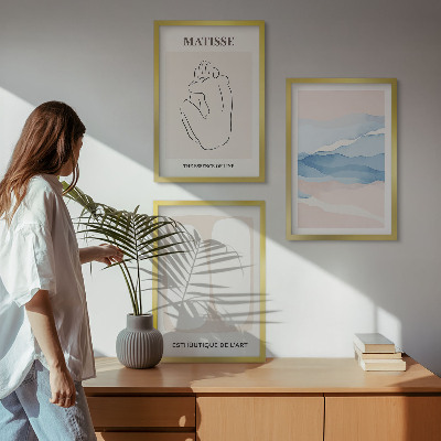 Set tablouri pentru dormitor Formele abstracte ale lui Matisse