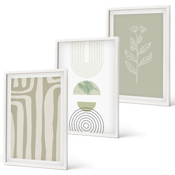 Set tablouri pentru dormitor Modele geometrice de plante