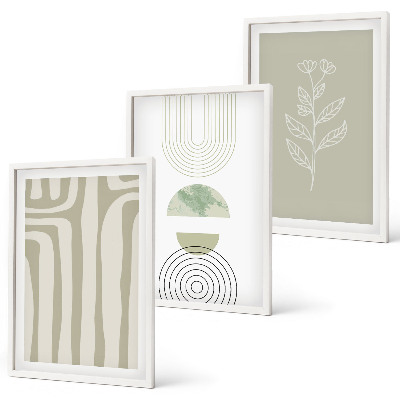 Set tablouri pentru dormitor Modele geometrice de plante