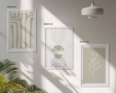 Set tablouri pentru dormitor Modele geometrice de plante