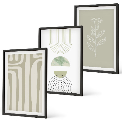 Set tablouri pentru dormitor Modele geometrice de plante