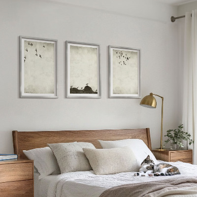Set tablouri decorative Minimalismul păsărilor zburătoare