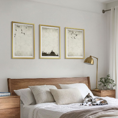 Set tablouri decorative Minimalismul păsărilor zburătoare
