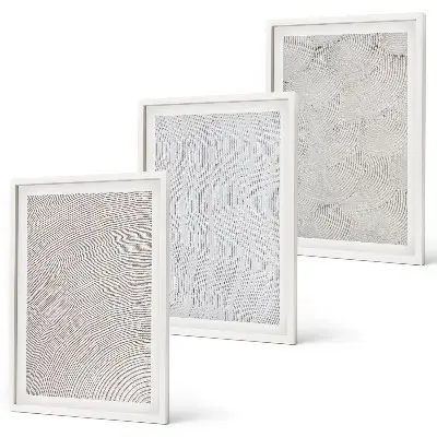 Set tablouri decorative cu modele geometrice de nisip
