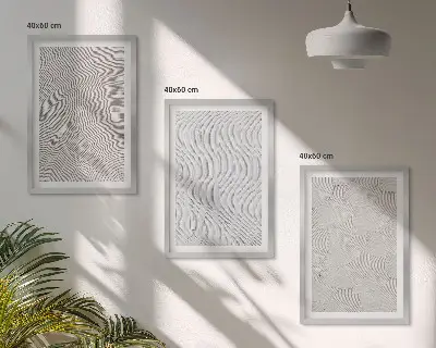 Set tablouri decorative cu modele geometrice de nisip