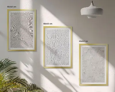 Set tablouri decorative cu modele geometrice de nisip