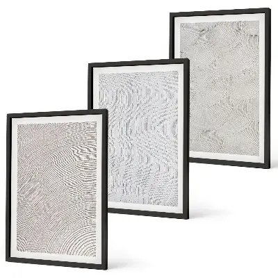 Set tablouri decorative cu modele geometrice de nisip