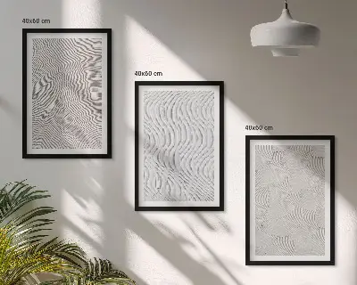 Set tablouri decorative cu modele geometrice de nisip