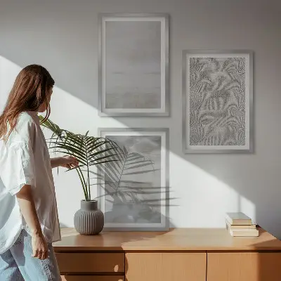 Set de tablouri pentru dormitor cu texturi minimaliste moderne