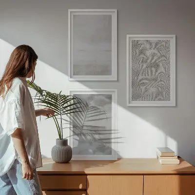 Set de tablouri pentru dormitor cu texturi minimaliste moderne