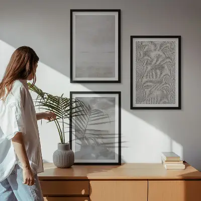 Set de tablouri pentru dormitor cu texturi minimaliste moderne