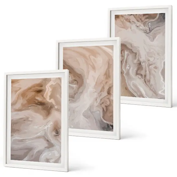 Set tablouri pentru dormitor cu texturi abstracte din marmură