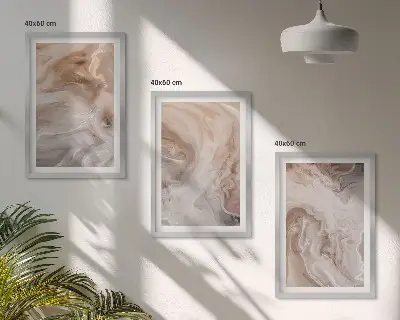 Set tablouri pentru dormitor cu texturi abstracte din marmură