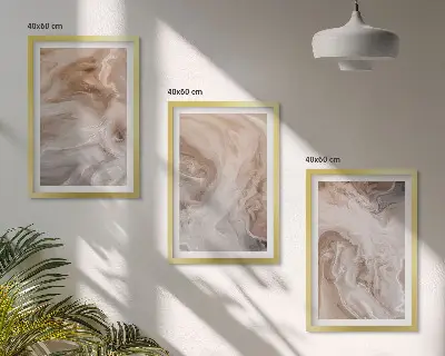 Set tablouri pentru dormitor cu texturi abstracte din marmură