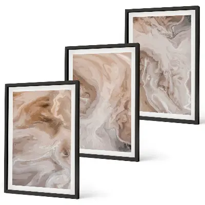 Set tablouri pentru dormitor cu texturi abstracte din marmură