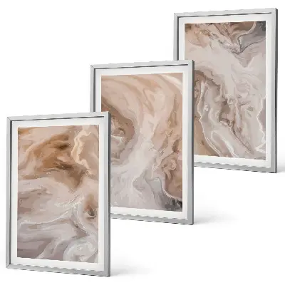 Set tablouri pentru dormitor cu texturi abstracte din marmură