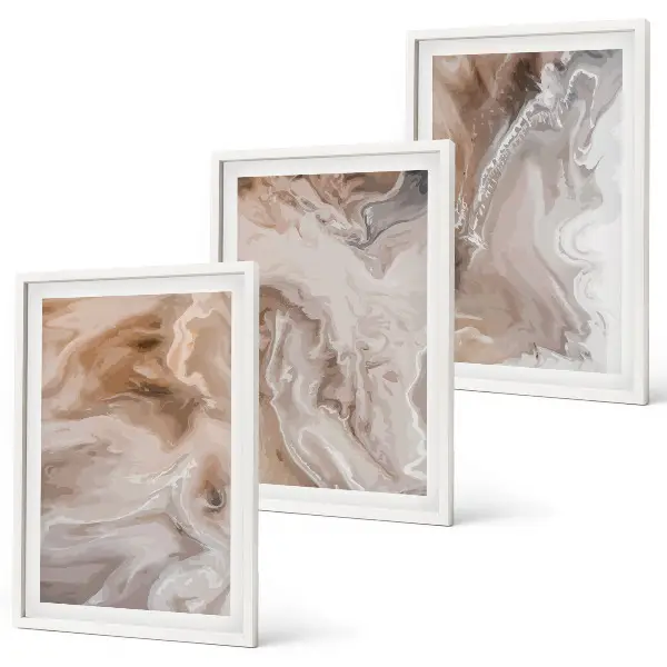 Set tablouri decorative cu model abstract de piatră de marmură