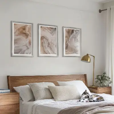 Set tablouri decorative cu model abstract de piatră de marmură